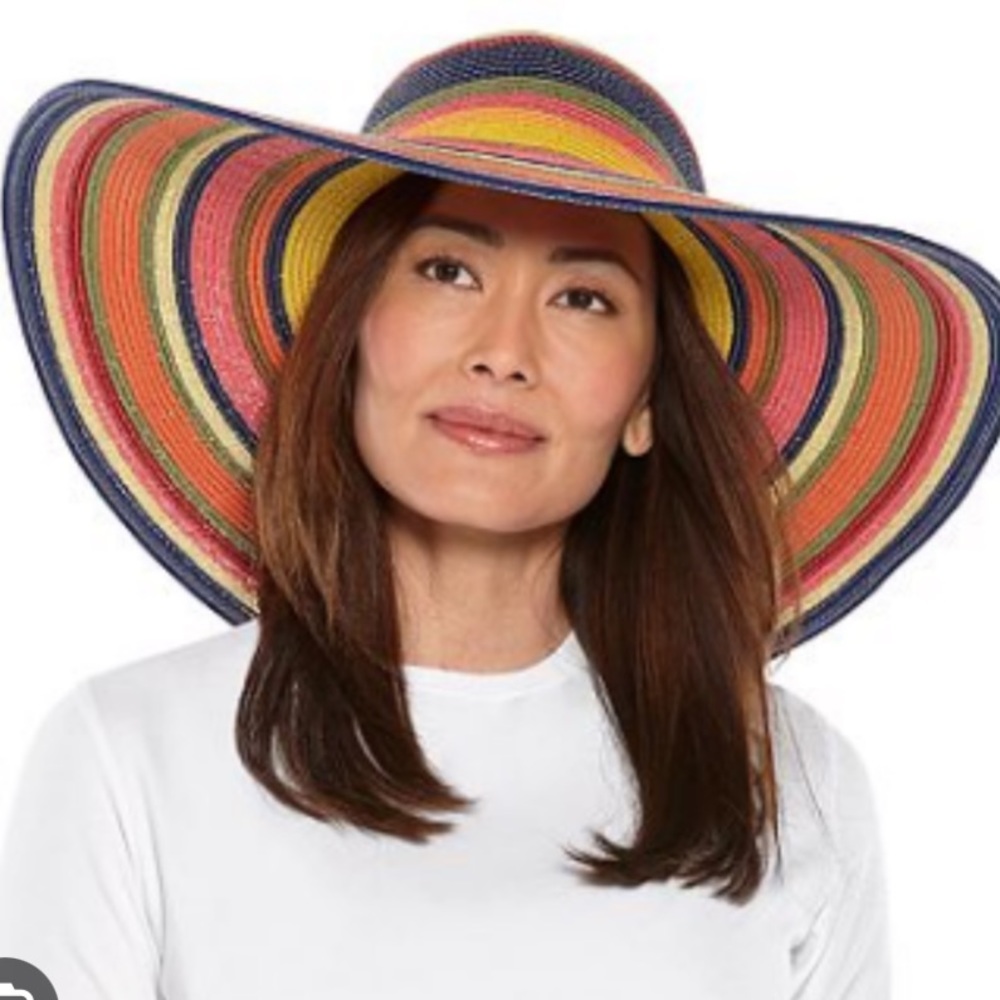 NWT Coolibar Miranda Multicolor Sun Hat UPF 50+